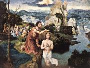 PATENIER, Joachim Baptism of Christ af oil